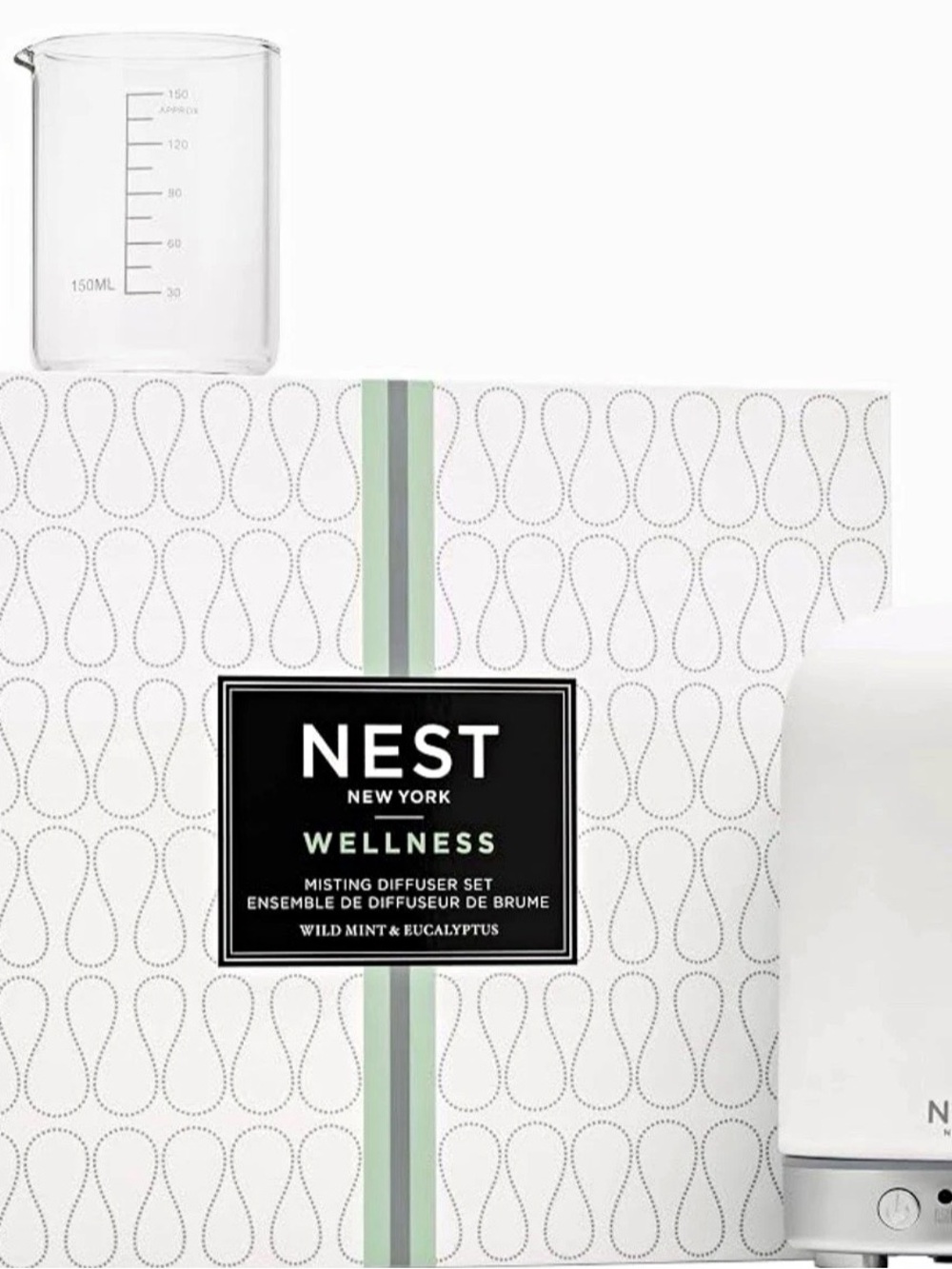 NEST New York Wellness Mist Diffuser Set - Wild Mint & Eucalyptus NIB